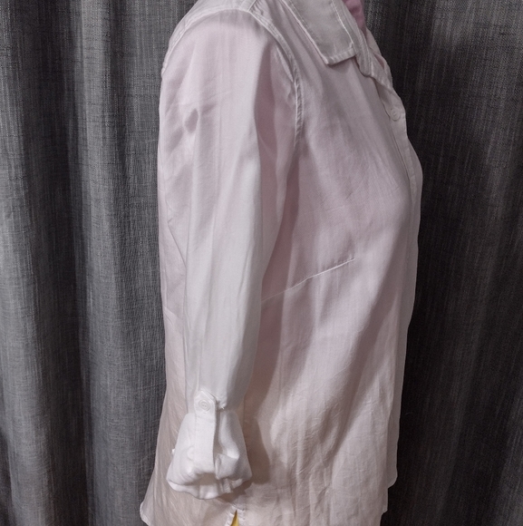 Love 8 for Versona White Button Down High Low Hemline Shirt Size Small - Picture 4 of 12